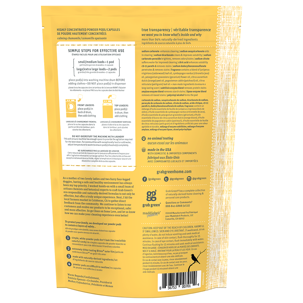 Baby Laundry Detergent Pods, Chamomile, 30 Loads