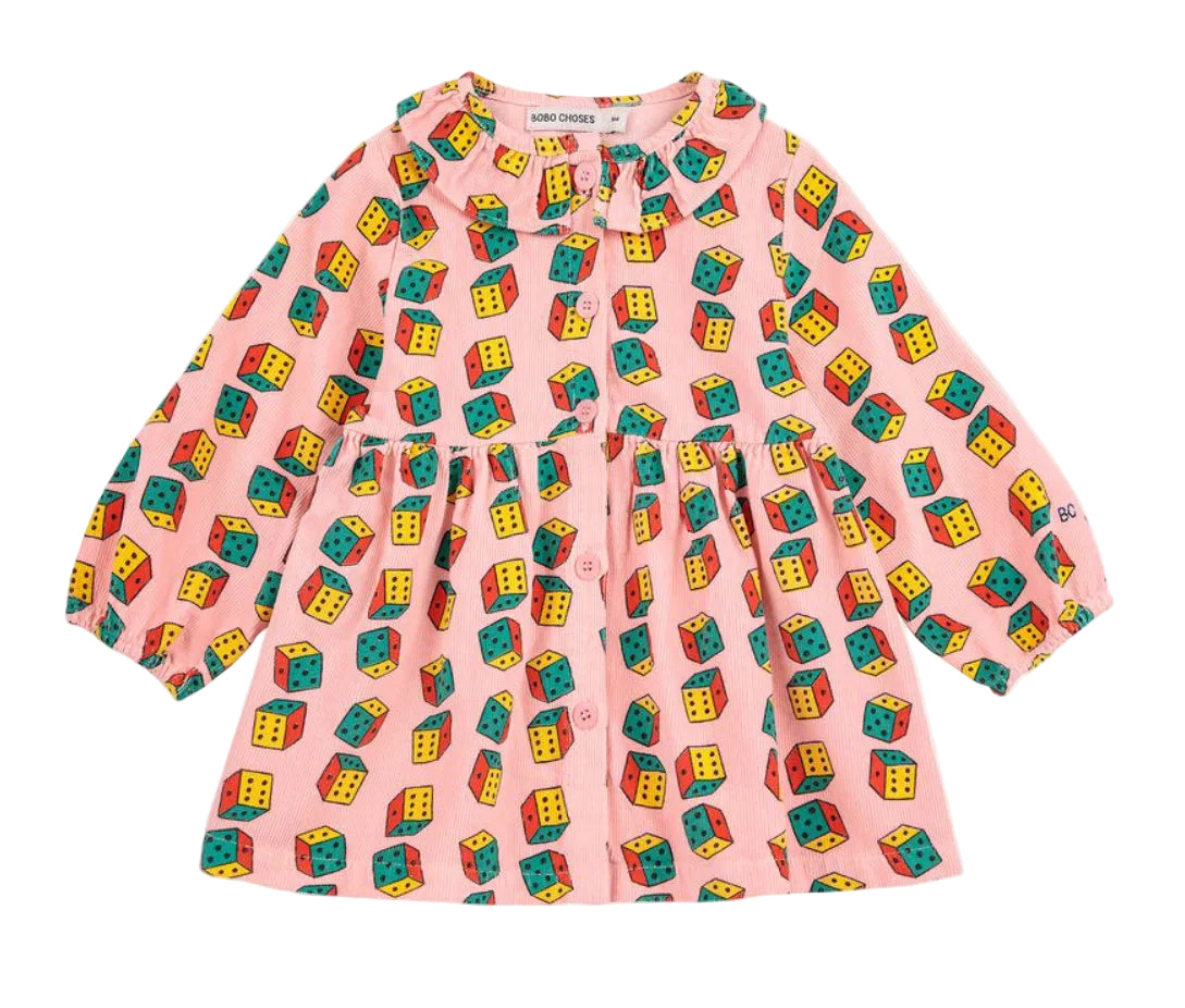 Dice All Over Micro Corduroy Dress