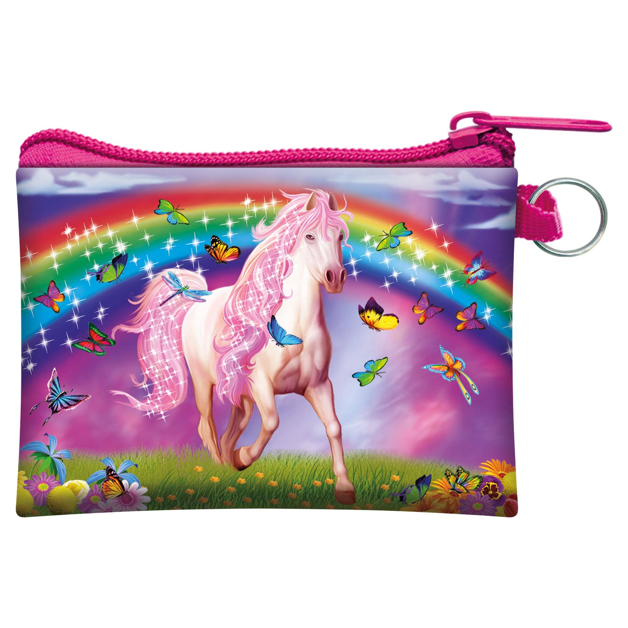 3D Coin Purse - Pink Pony Dazzle