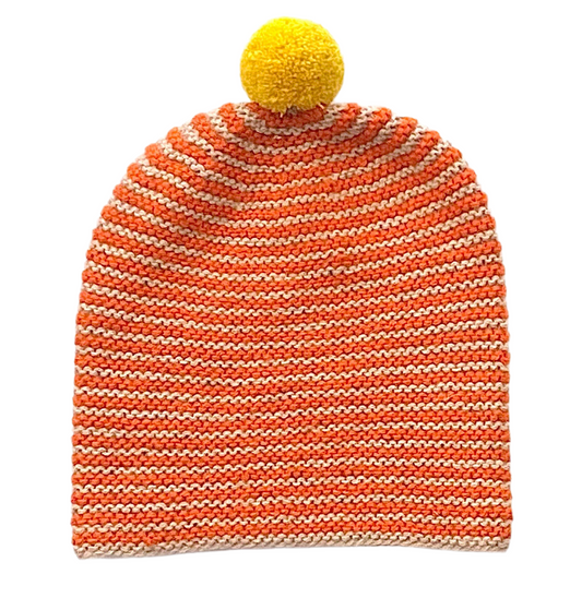 Striped Pom Hat Sunflower
