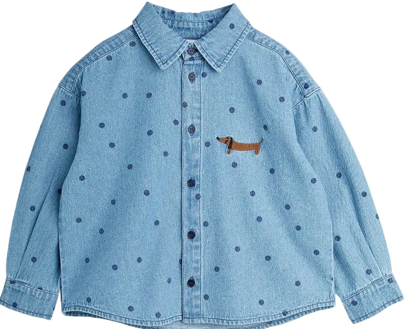 Shirt - LW Denim Dots AOP LS