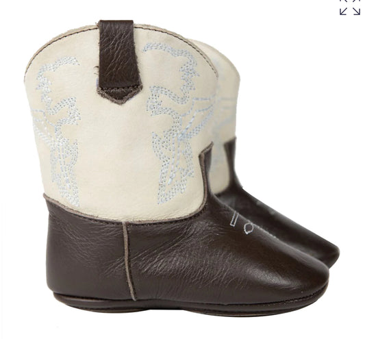 Frisco Chocolate & Ivory Cowboy Boots
