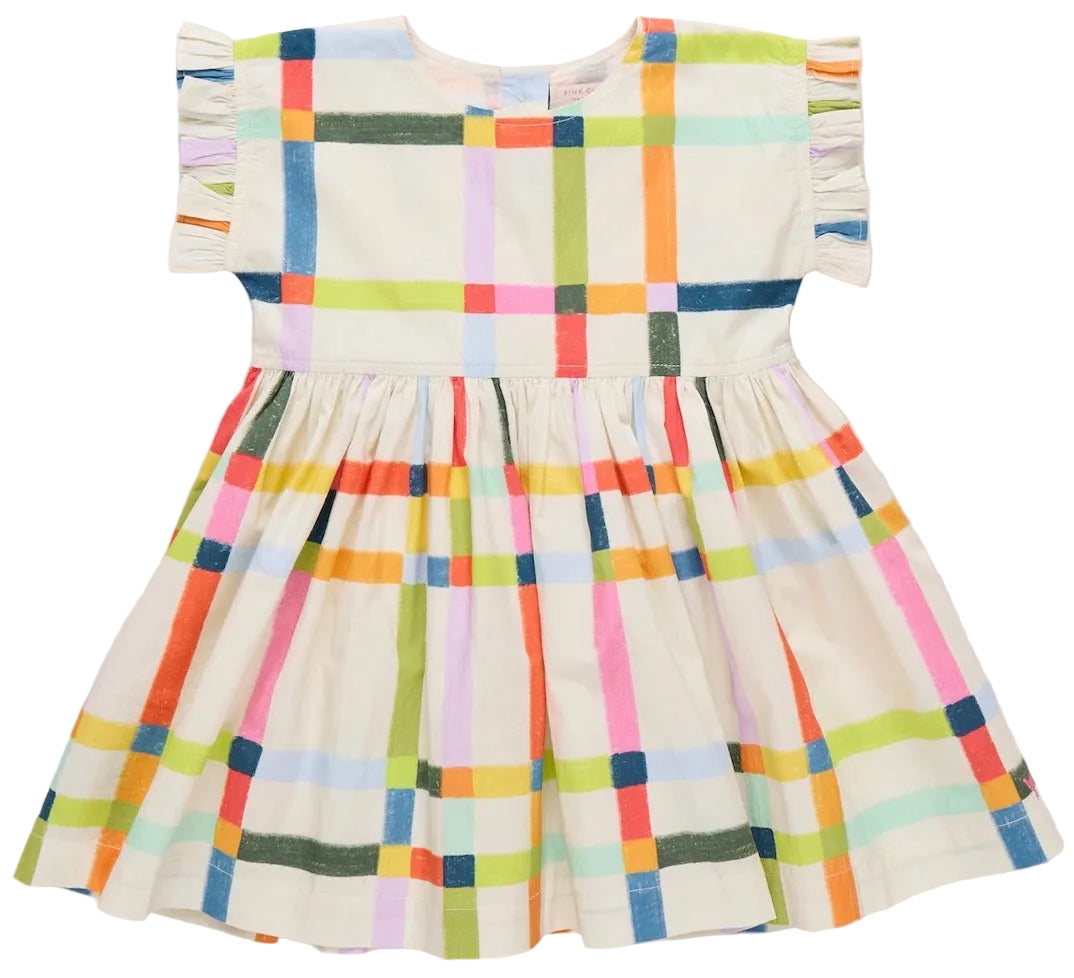 Adaline Dress - Multi Tattersall
