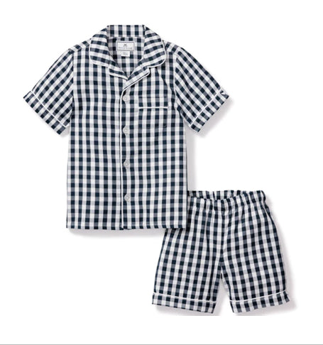 Summer Pajamas - Navy Gingham