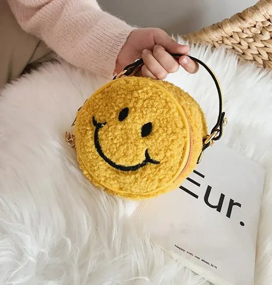 Smiley Face Plush Handbag