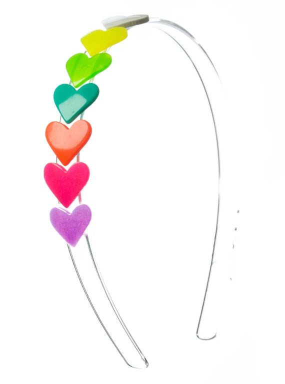 Headband - Centipede Hearts - Neon