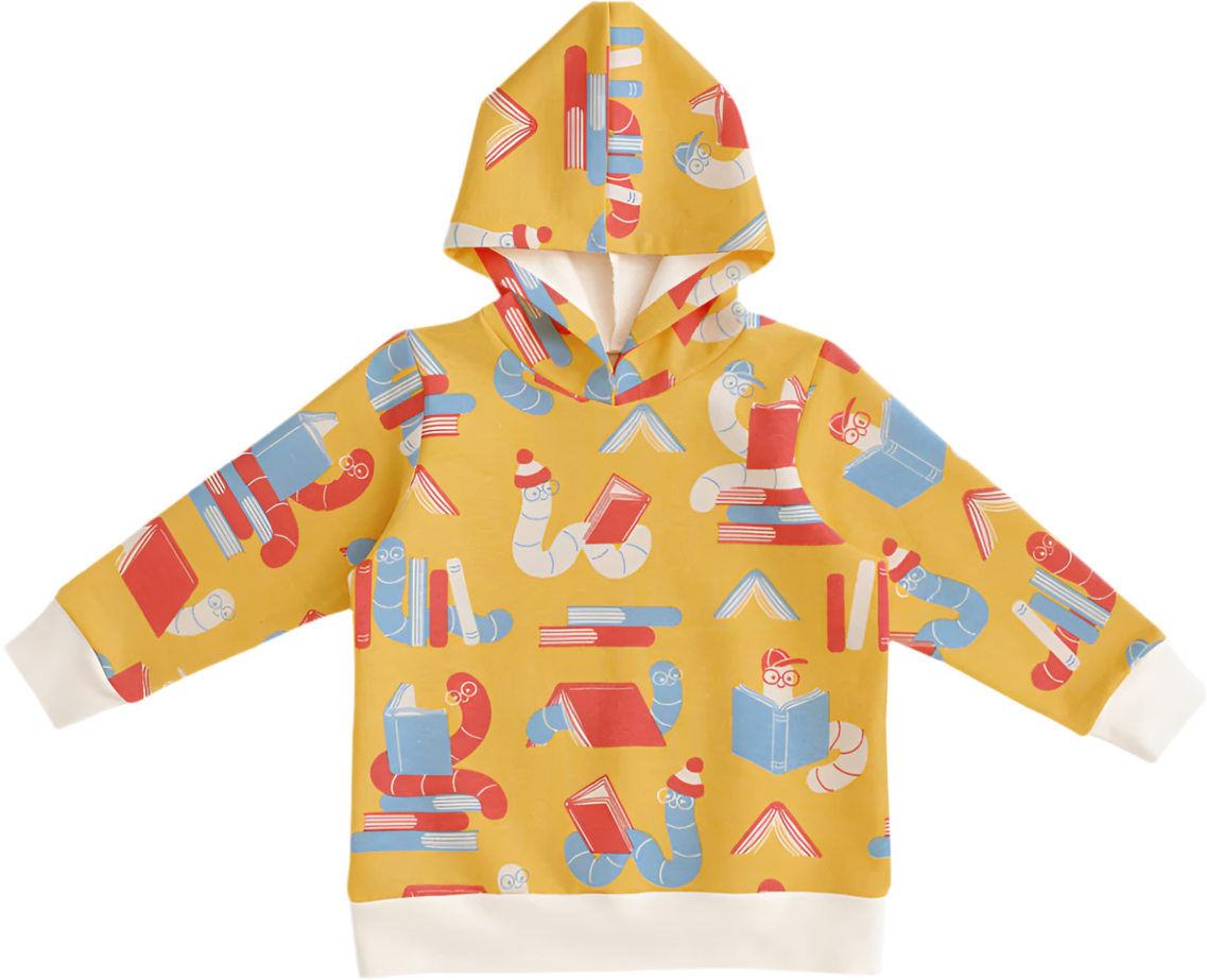 Hoodie - Bookworms Yellow