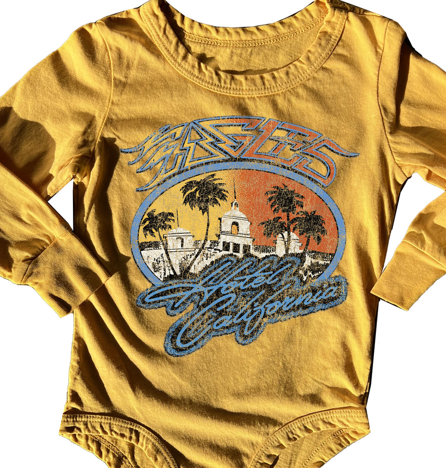 Eagles Hotel California Sunset LS Onesie