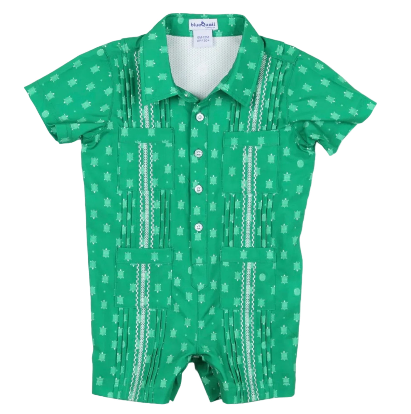 Guayabera Romper - Tortoise