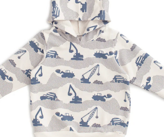 Hoodie - Construction Slate Blue & Grey