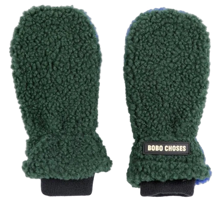 Color Block Sheepskin Mittens
