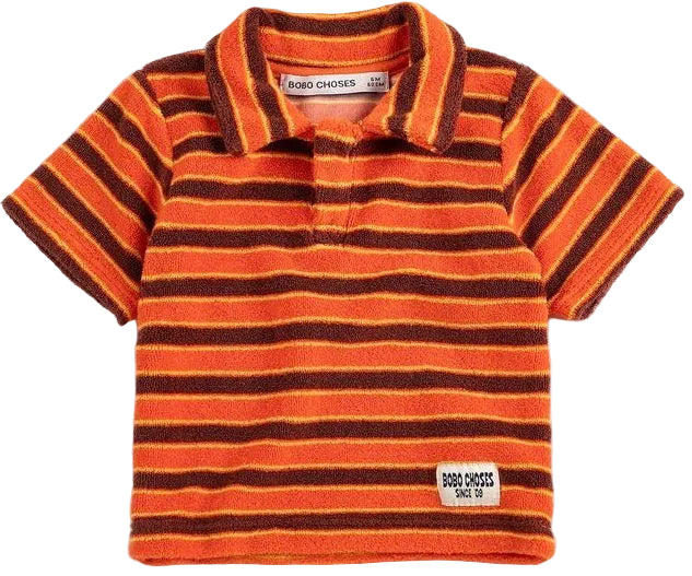 Striped Brick Terry Cloth Polo
