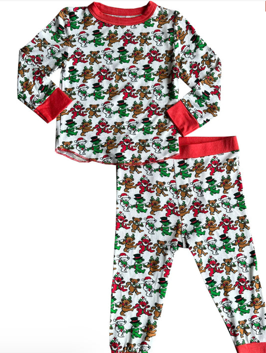 Grateful Dead Holiday Bears Thermal Pajama Set