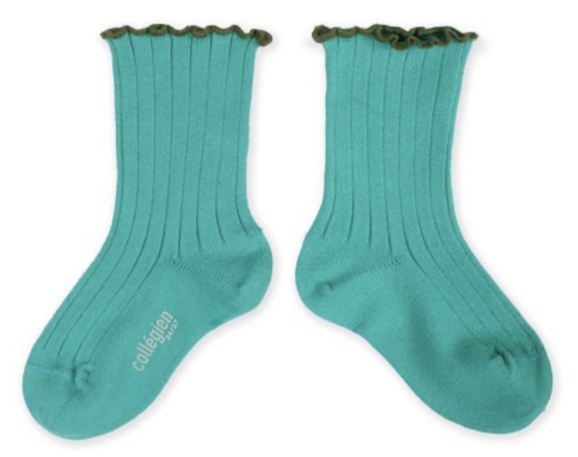Delphine - Lettuce Trim Ribbed Socks