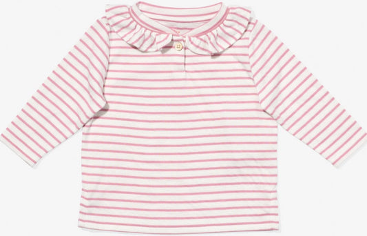 Hen Baby Shirt - Dusty Rose Mini Stripe