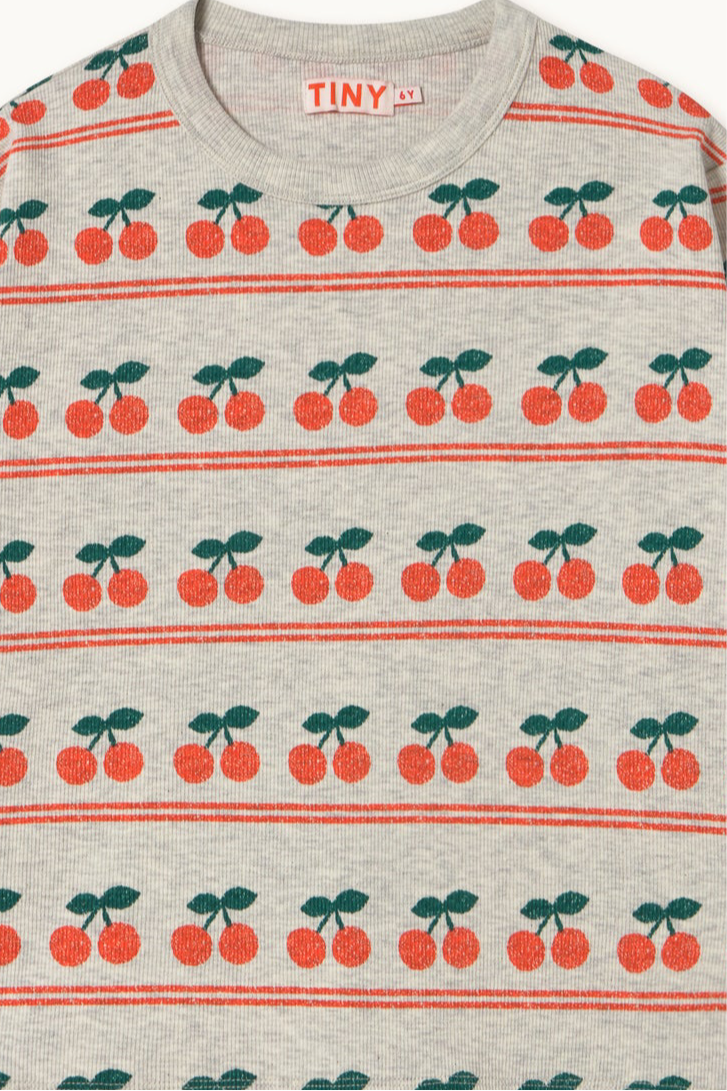 Cherry Pattern Rib Tee