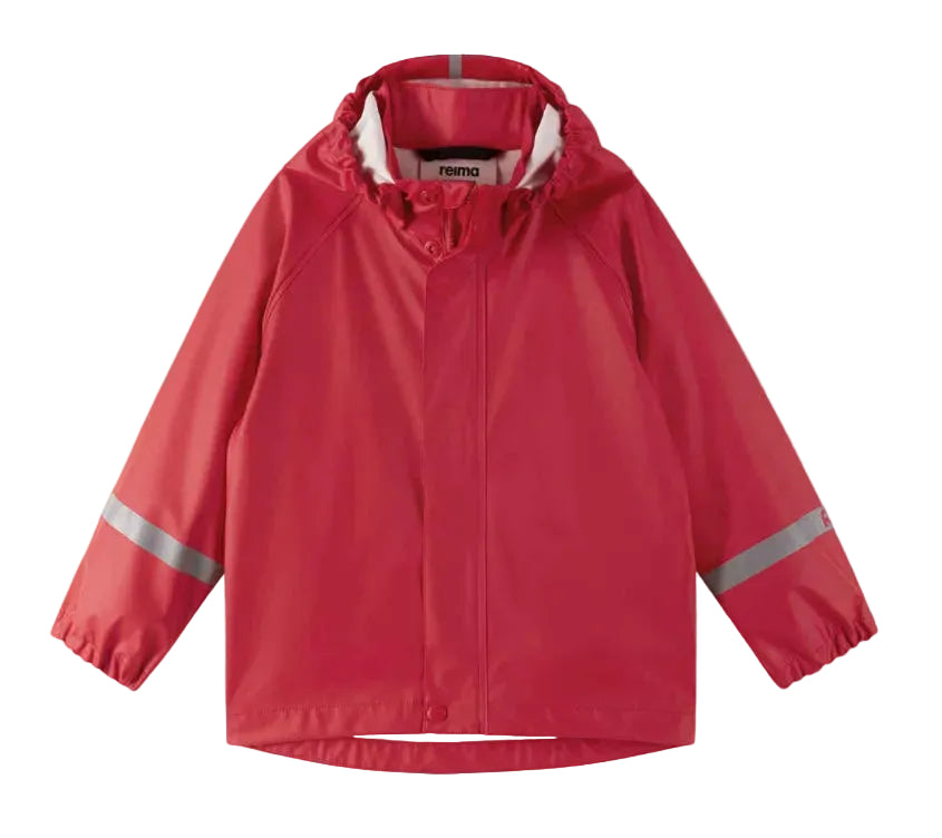 Lampi - Waterproof Rubber Rain Jacket - Red