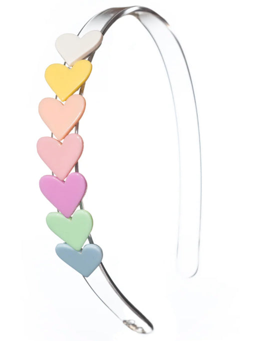 Headband - Centipede Hearts - Pastel
