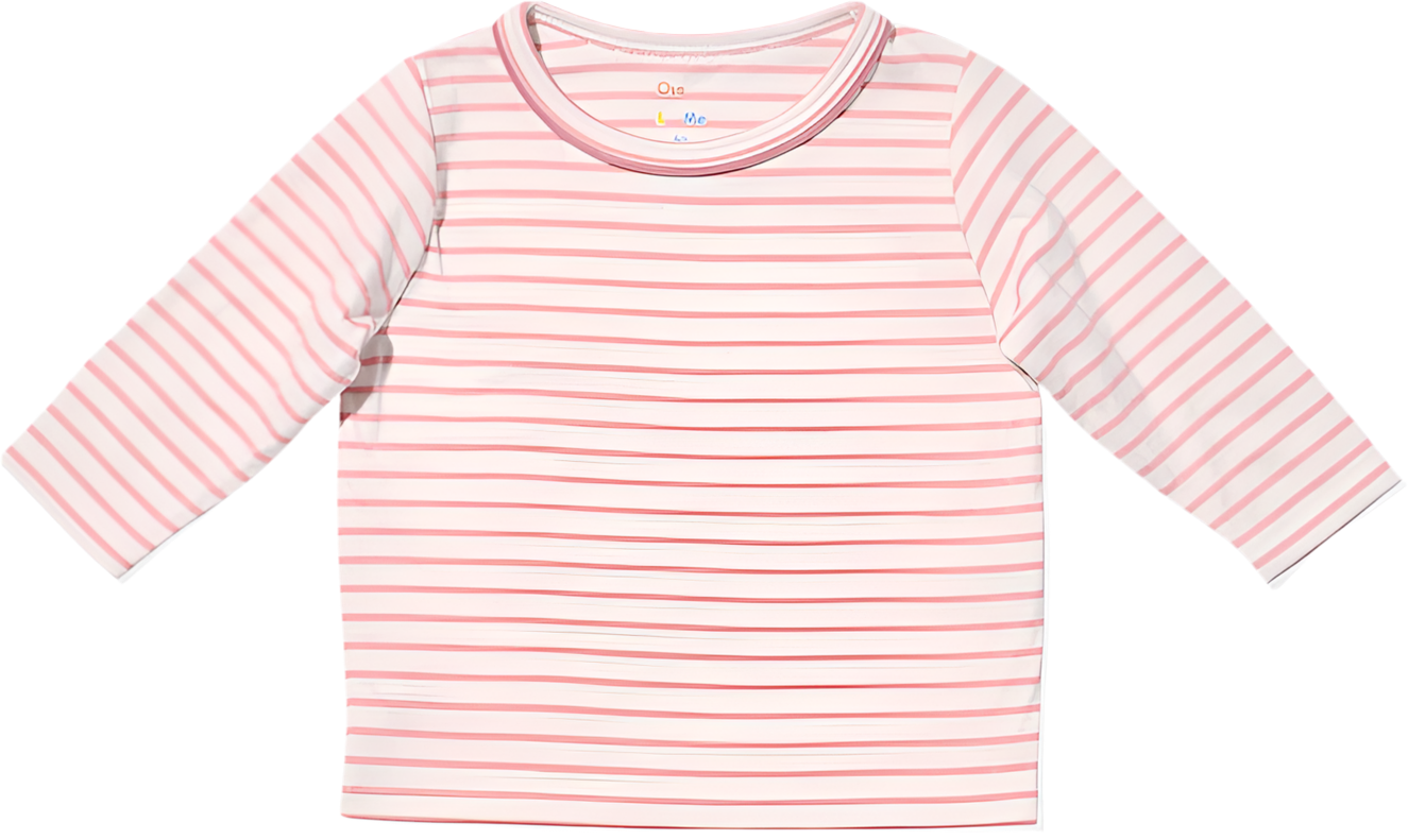 Edward Tee Shirt - Dusty Blue Mini Stripe