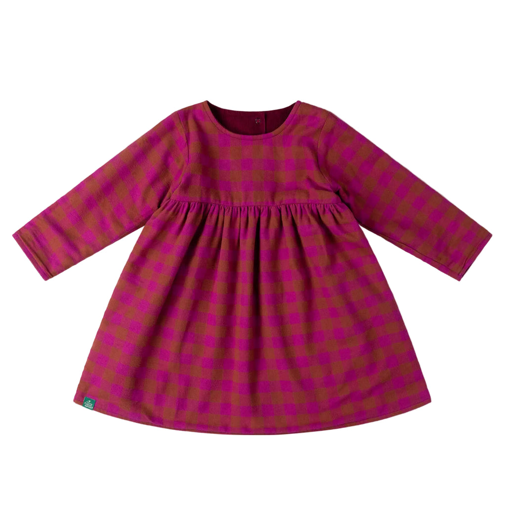 Berry Reversible Corduroy Pocket Dress
