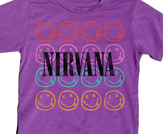 Nirvana Smiley Plum Tee