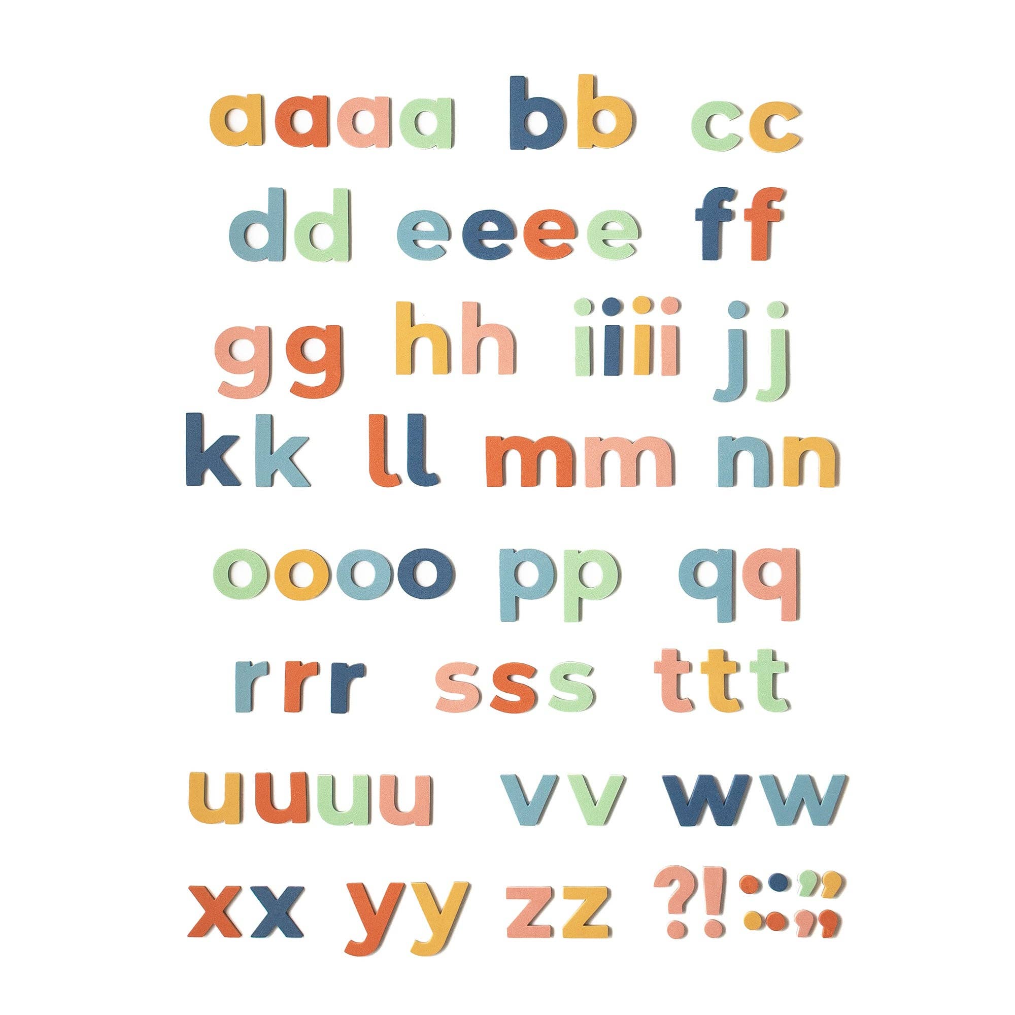 Magnetic Letters - 2" 75pc Lowercase - Rainbow Dream