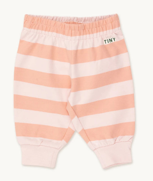 Stripes Baby Sweatpants - Pastel Pink/Papaya