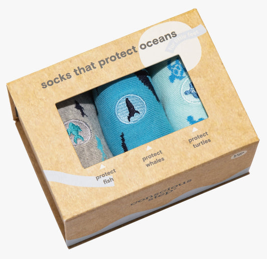 Boxed Set Kids Socks - Protect Oceans