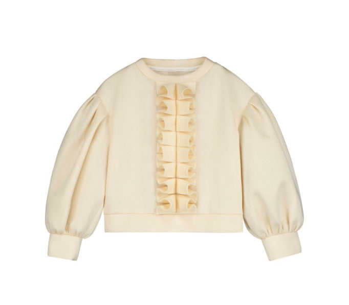 Neoprene Ruffle Sweatshirt