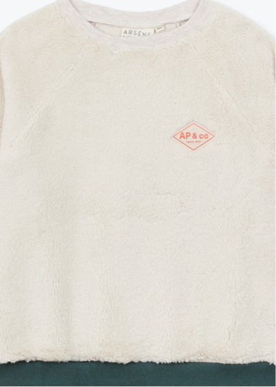 Sweat Bebe Sherpa Tricolore