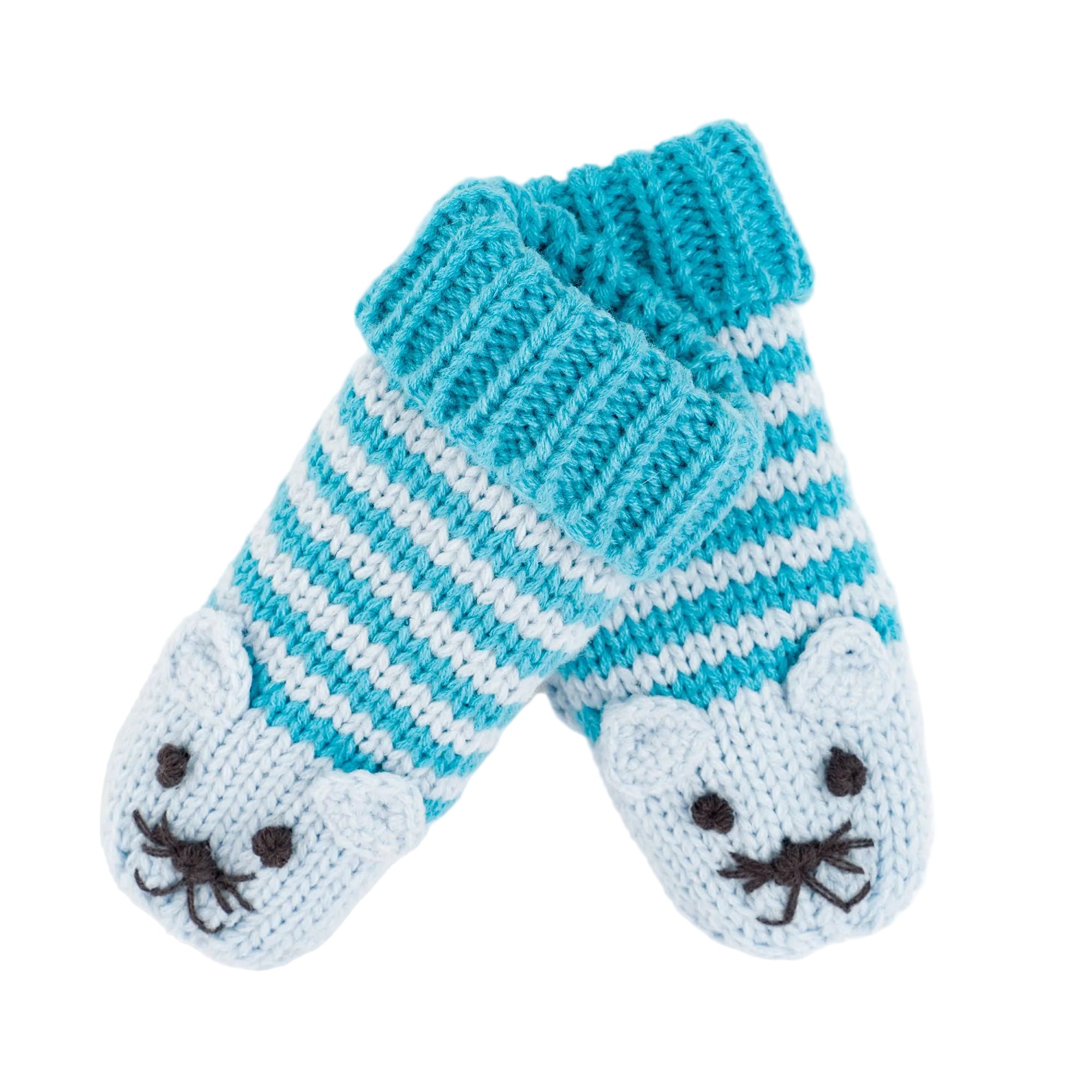 Knit Kitty Cat Mittens