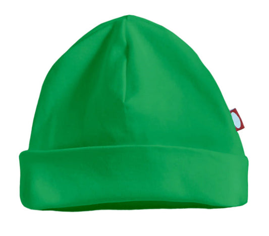 Organic Cotton Baby Rib Beanie Hat - Elf Green