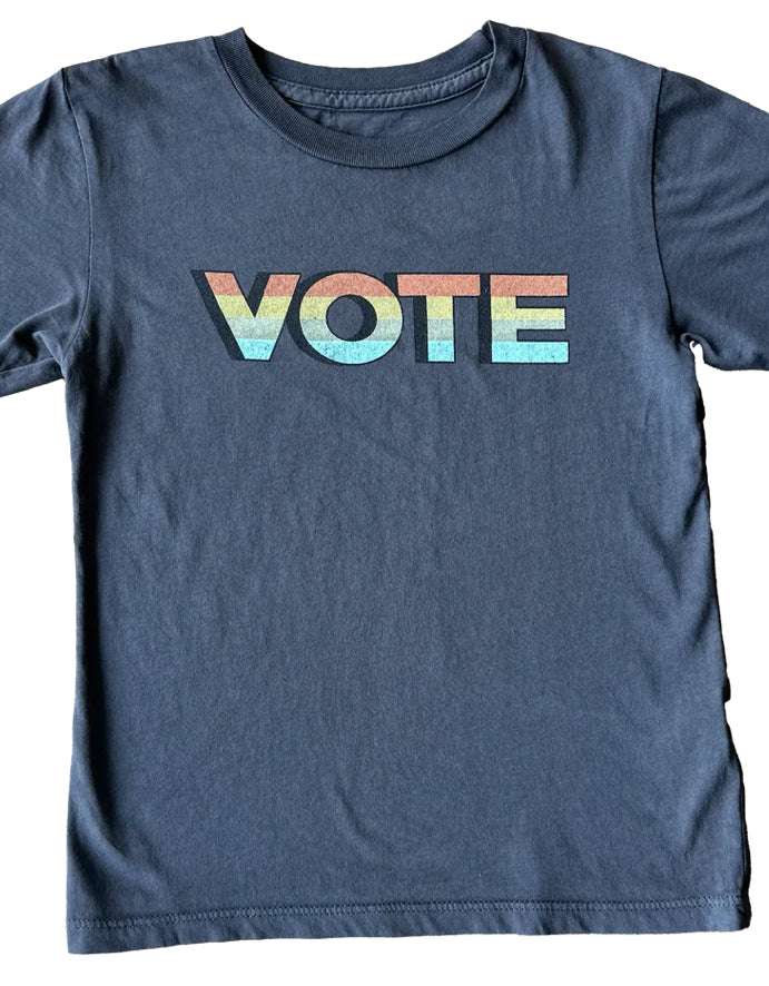 Vote T-Shirt - Rainbow Black