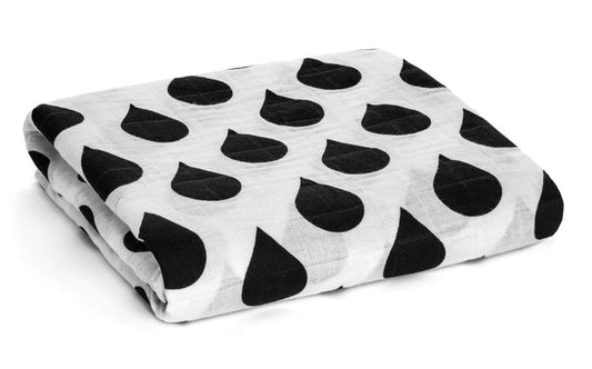 Organic Swaddle Blanket - Raindrops