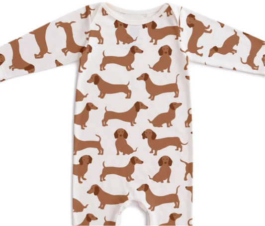 Long Sleeve Romper - Dachshunds