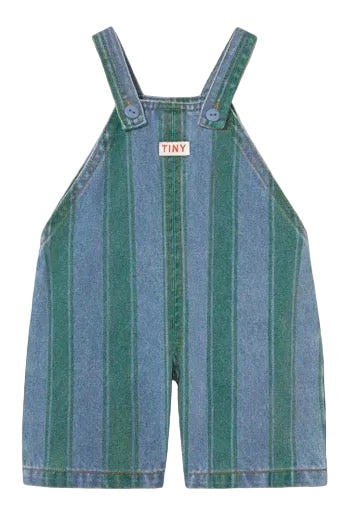 Retro Stripes Denim Dungaree