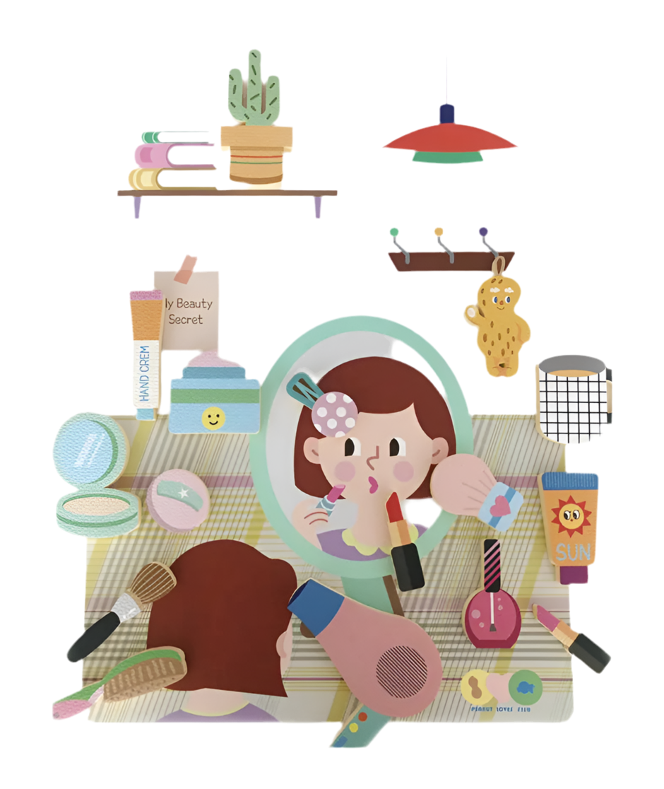 Creative Play Bath Stickers & Poster Set - Makeup