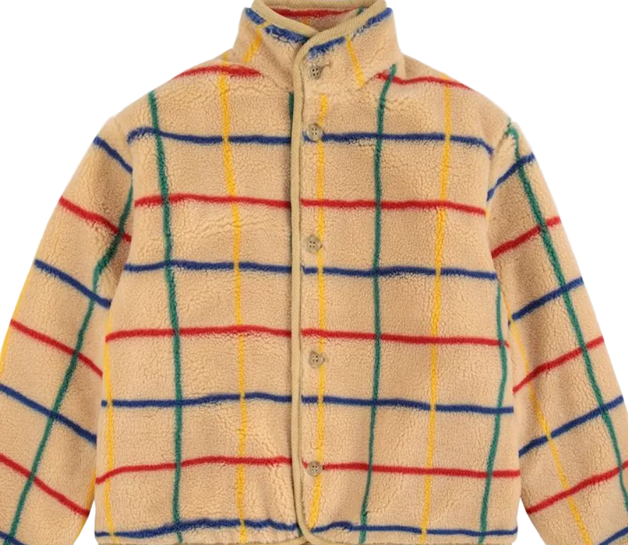 Color Stripes Sheepskin Jacket