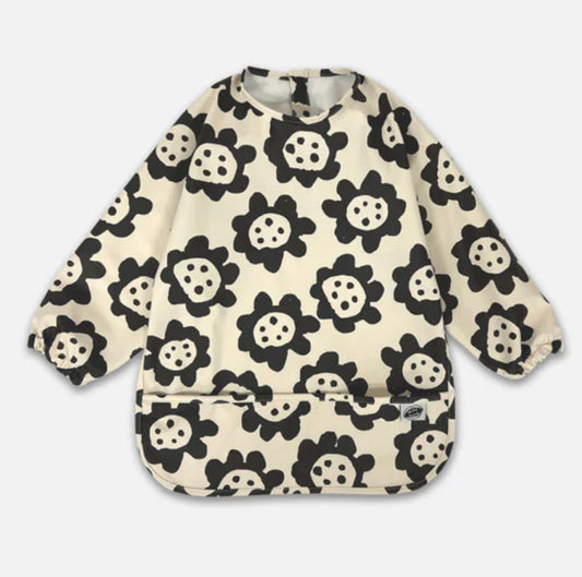 Smock Bib - Black Sunflowers