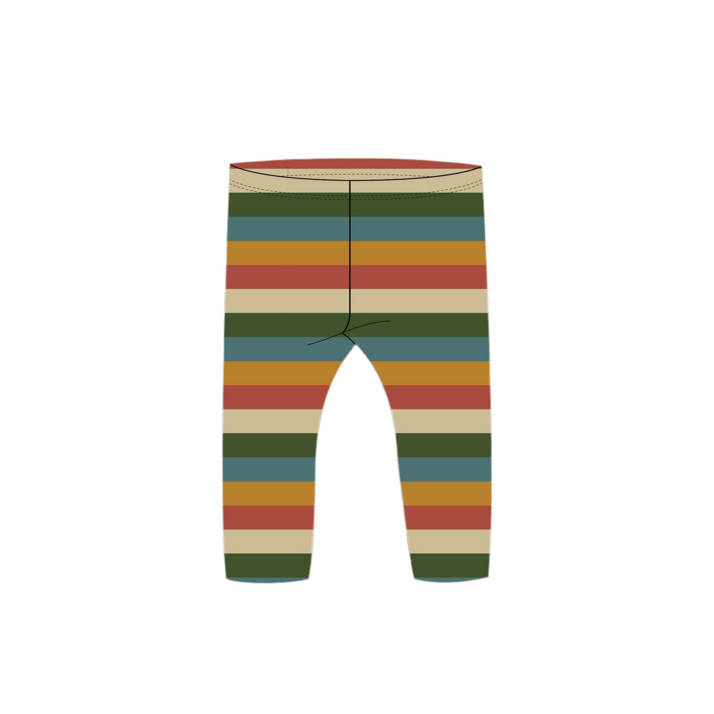 Rainbow Striped Organic Leggings