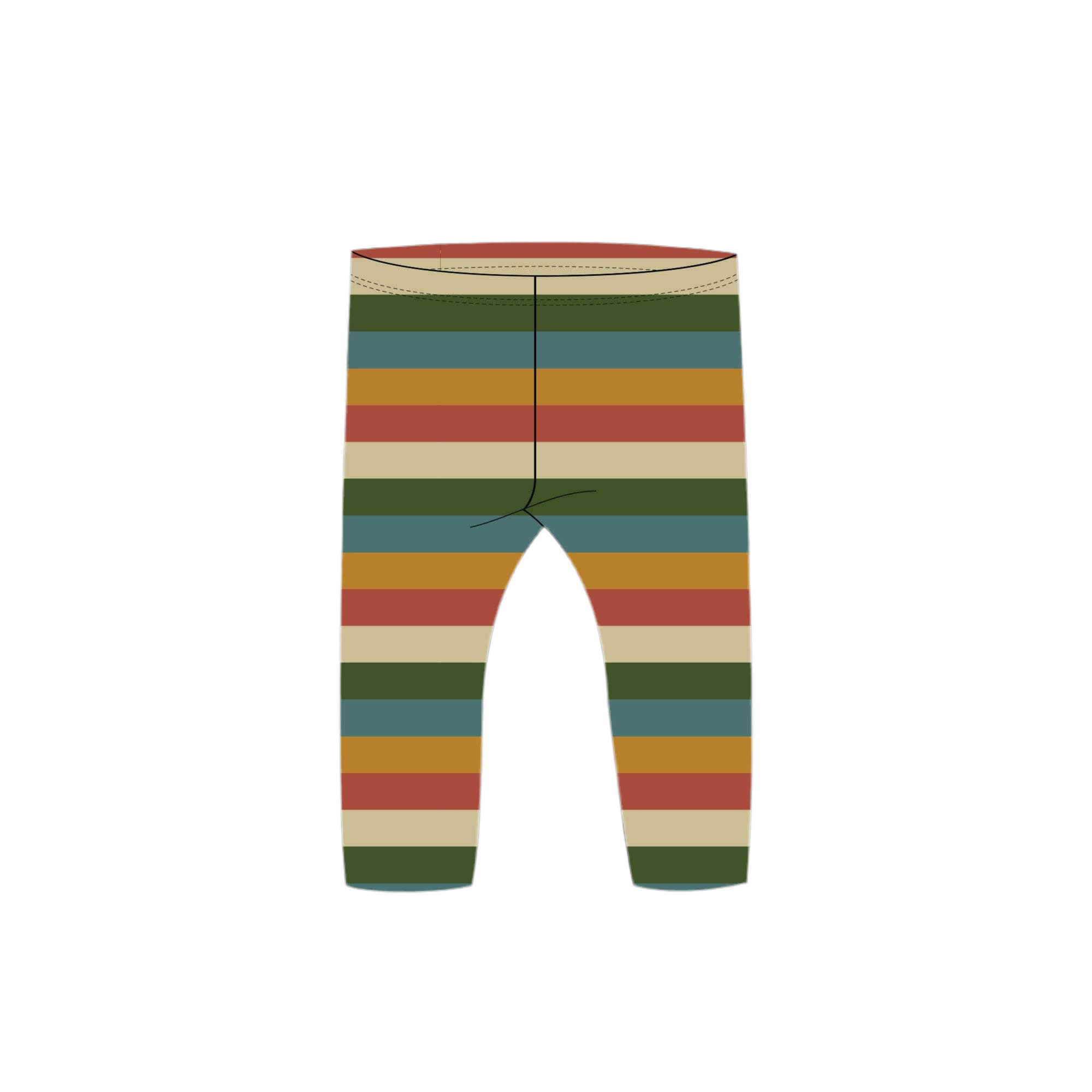 Rainbow Striped Organic Leggings