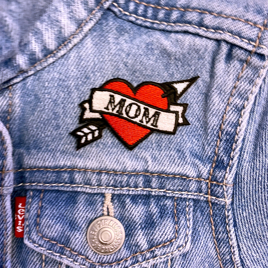 Mom Heart Tattoo Inspired Patch