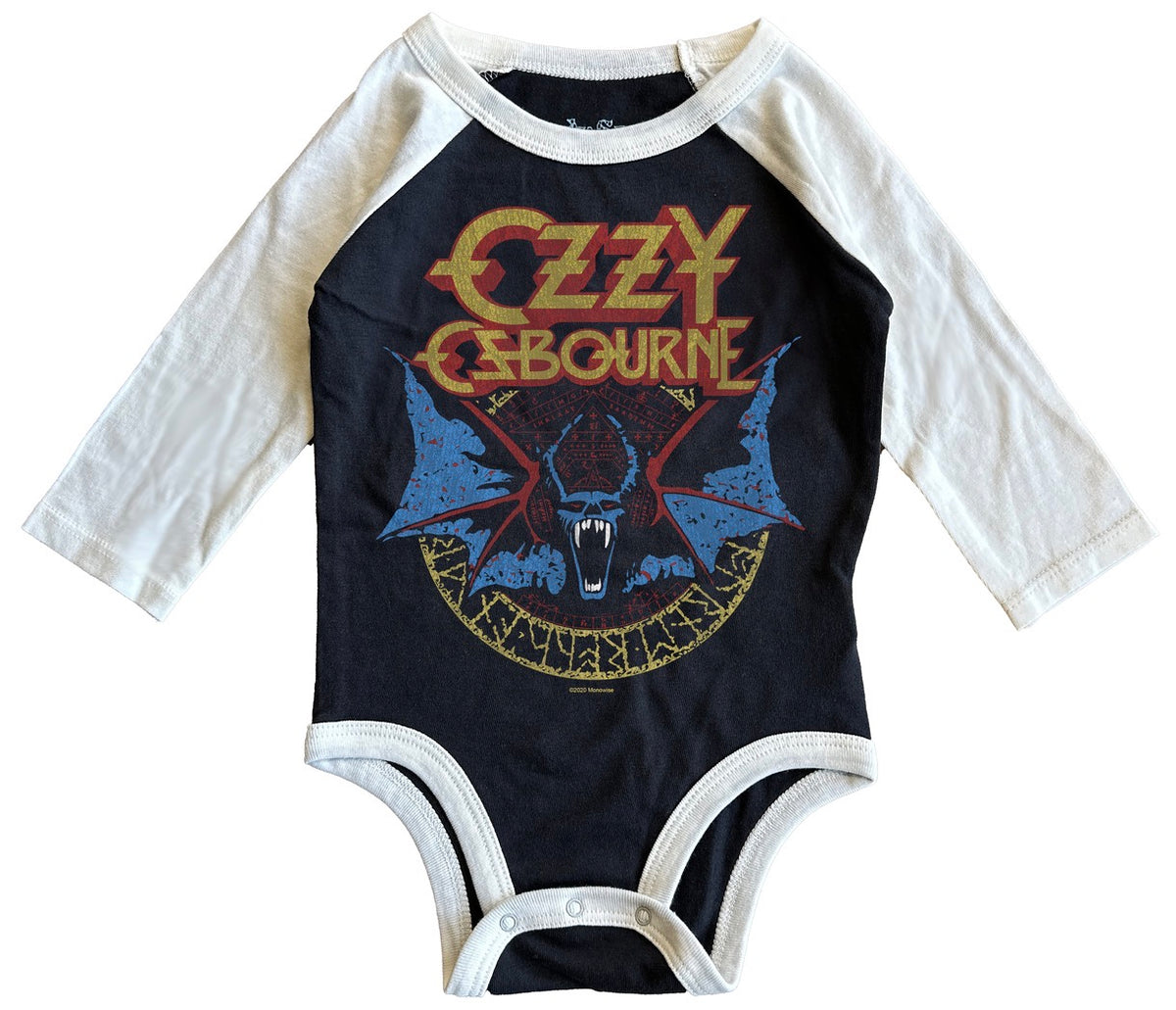 Ozzy Classic Bat Raglan LS Onesie