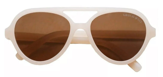Aviator | Polarized Sunglasses | Baby - Creamy White