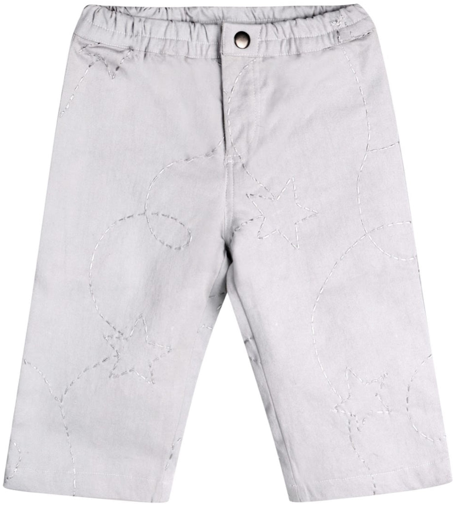 Grey Twinkle Stars Denim Pants