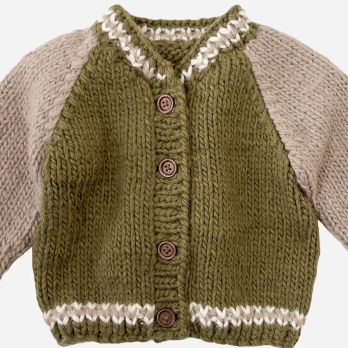 Varsity Cardigan - Moss