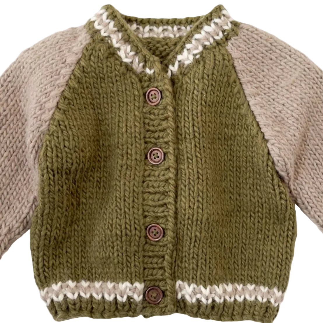 Varsity Cardigan - Moss