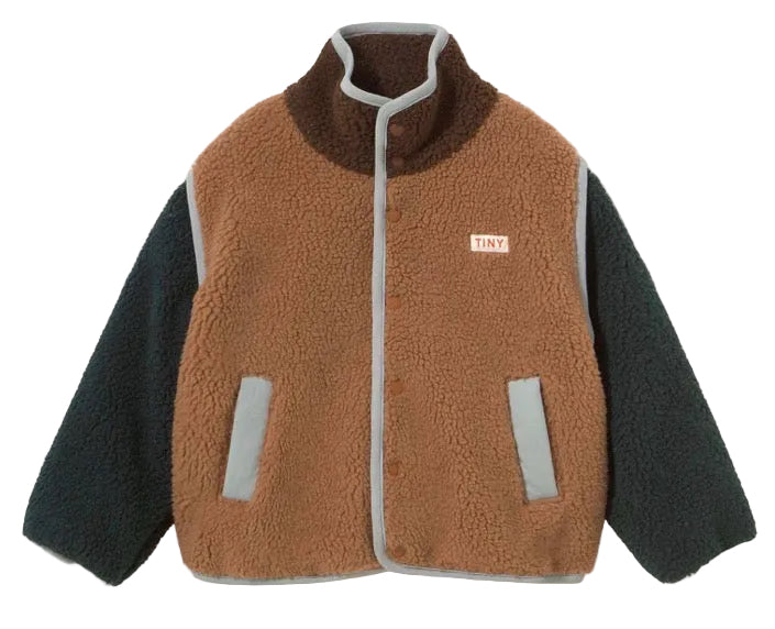 Color Block Sherpa Jacket