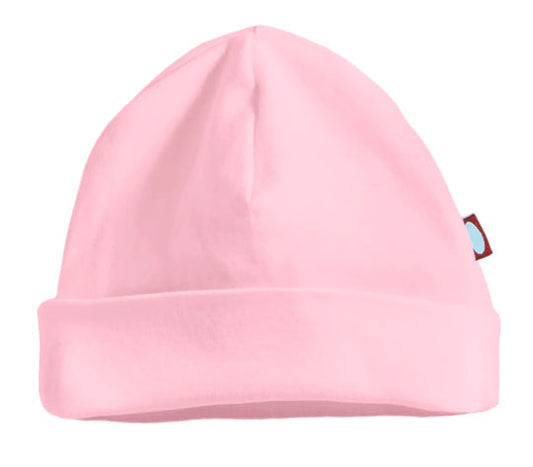 Organic Cotton Baby Rib Beanie Hat - Bright Light Pink