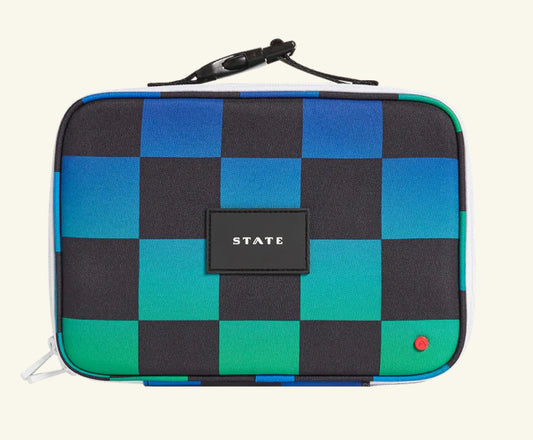 Rodgers Lunch Box - Blue Checkerboard